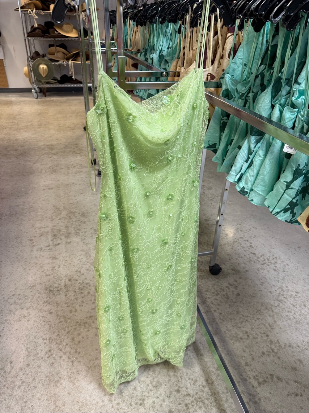 BHLDN Sage Embellished Maxi Slip Dress